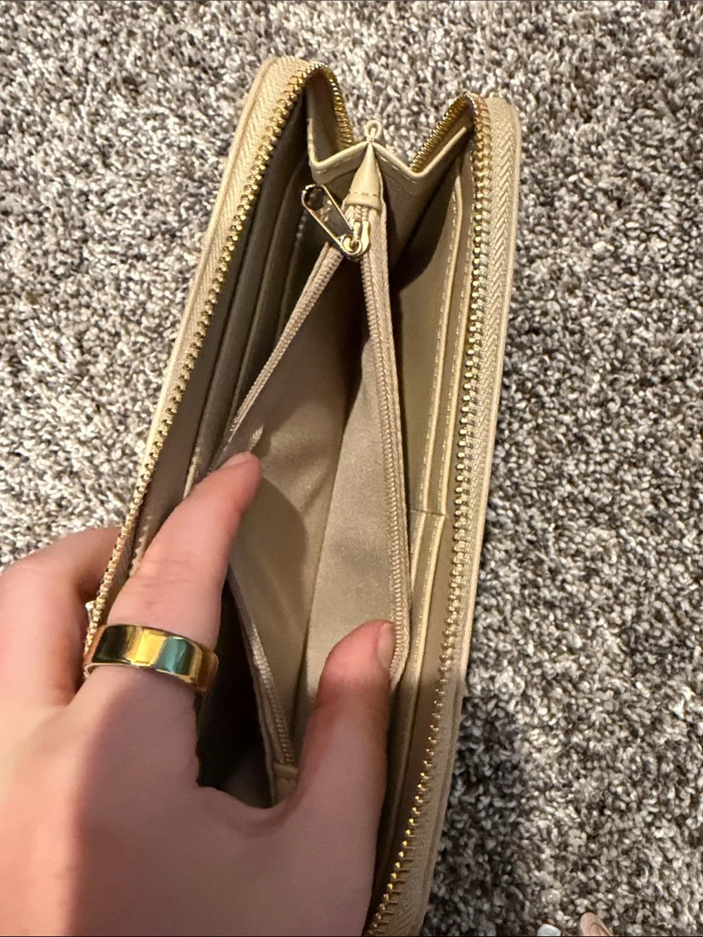 Wristlet Card & Key Holder - Beige